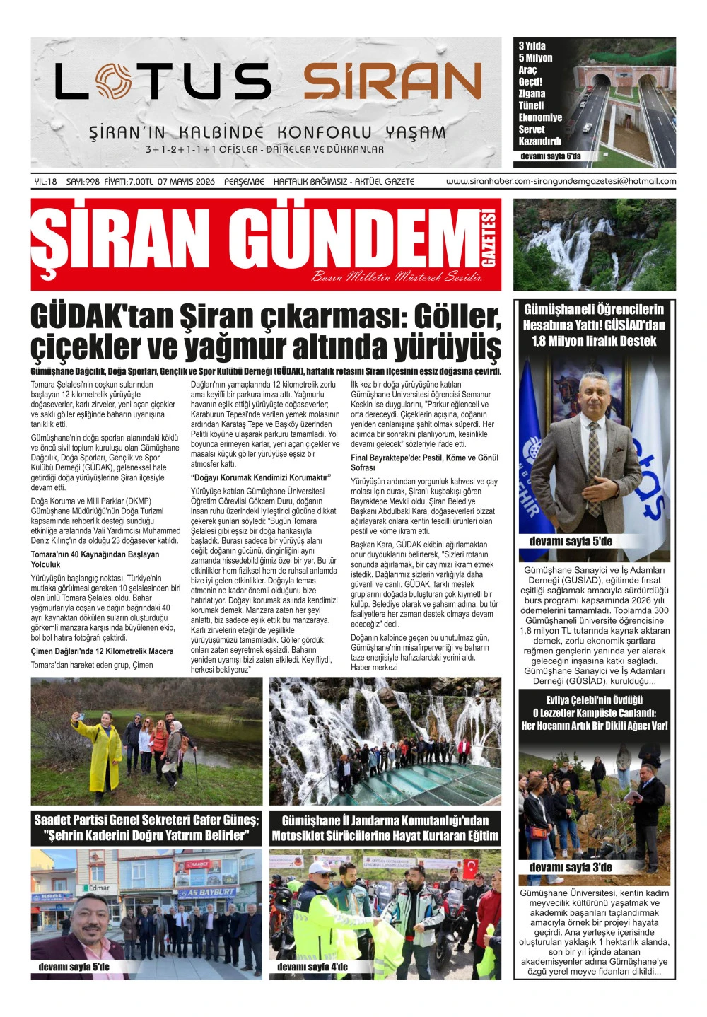 ŞİRAN G&Uuml;NDEM GAZETESİ