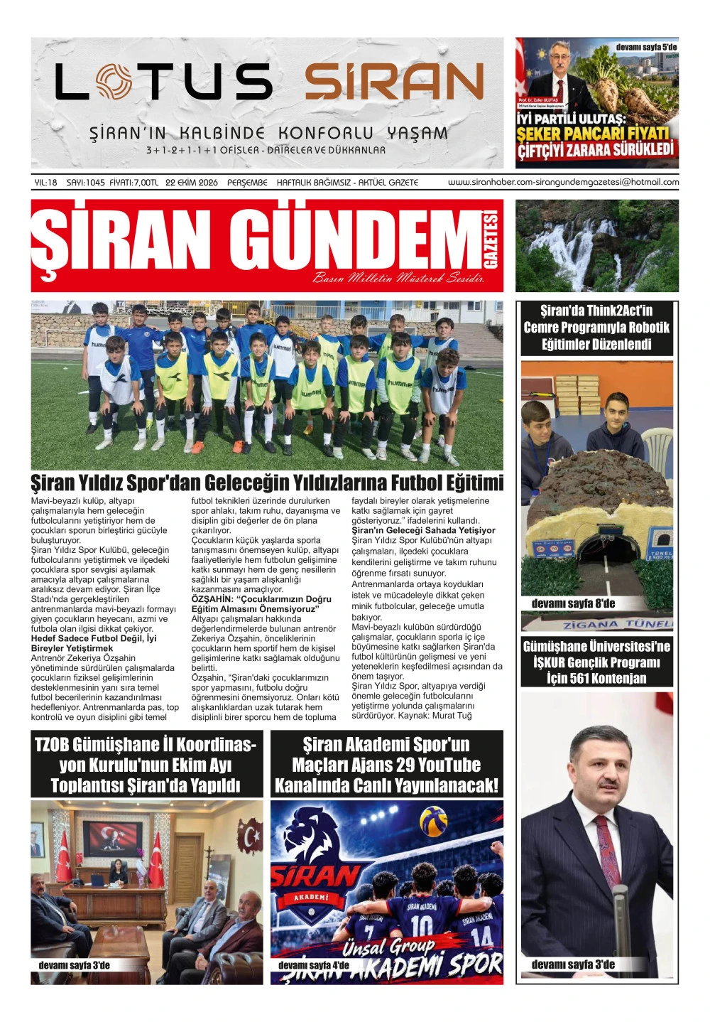 ŞİRAN G&Uuml;NDEM GAZETESİ