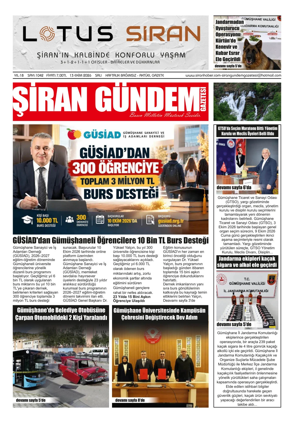 ŞİRAN G&Uuml;NDEM GAZETESİ