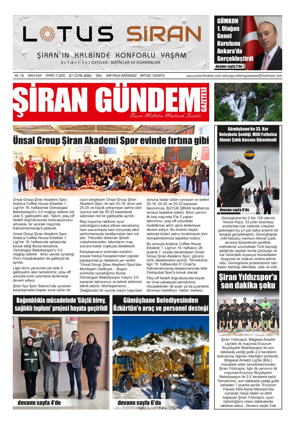 ŞİRAN G&Uuml;NDEM GAZETESİ