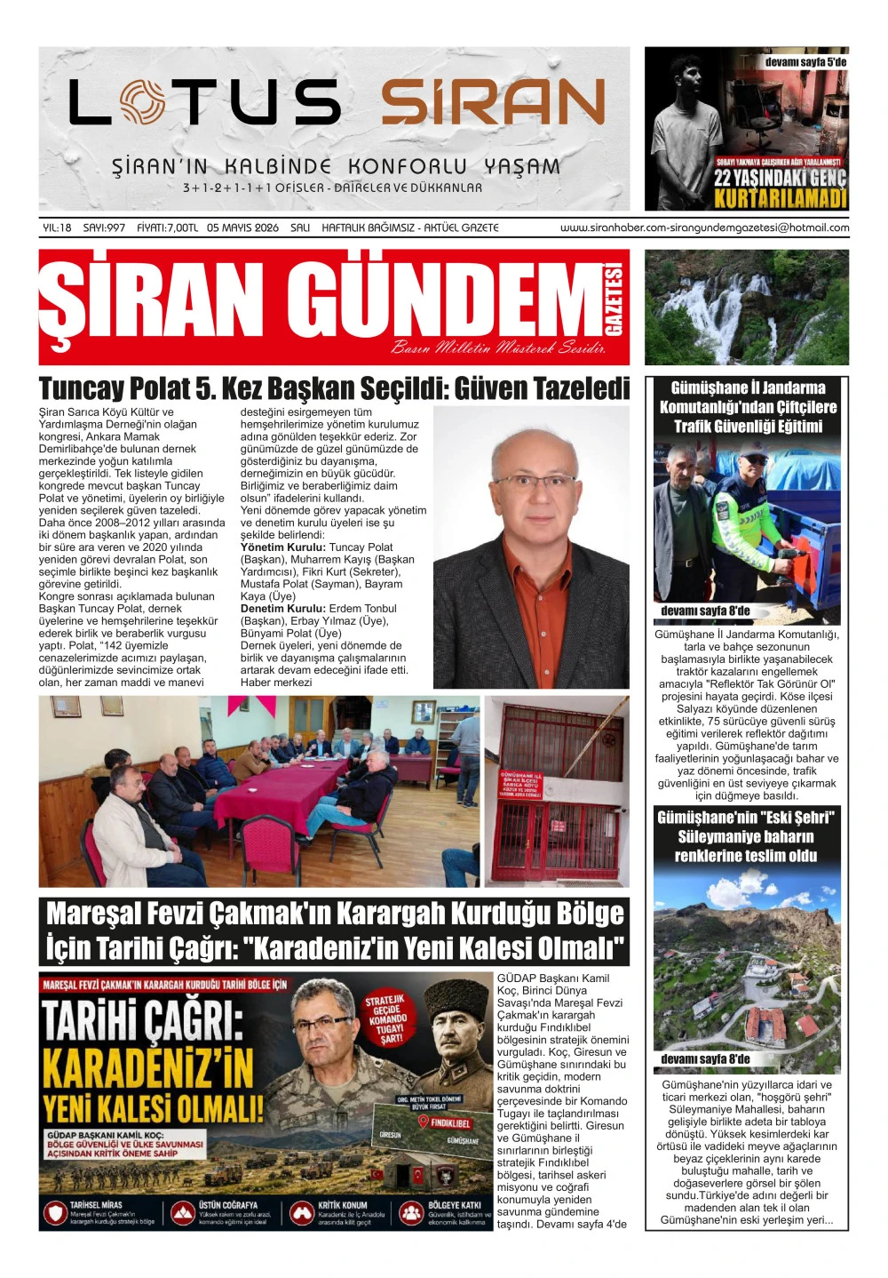 ŞİRAN G&Uuml;NDEM GAZETESİ