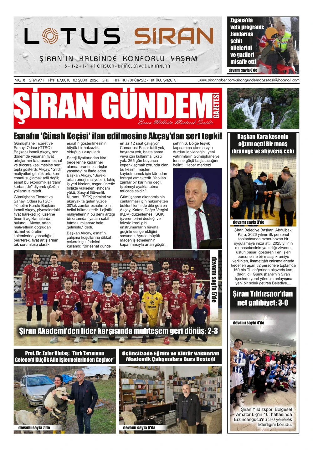 ŞİRAN G&Uuml;NDEM GAZETESİ