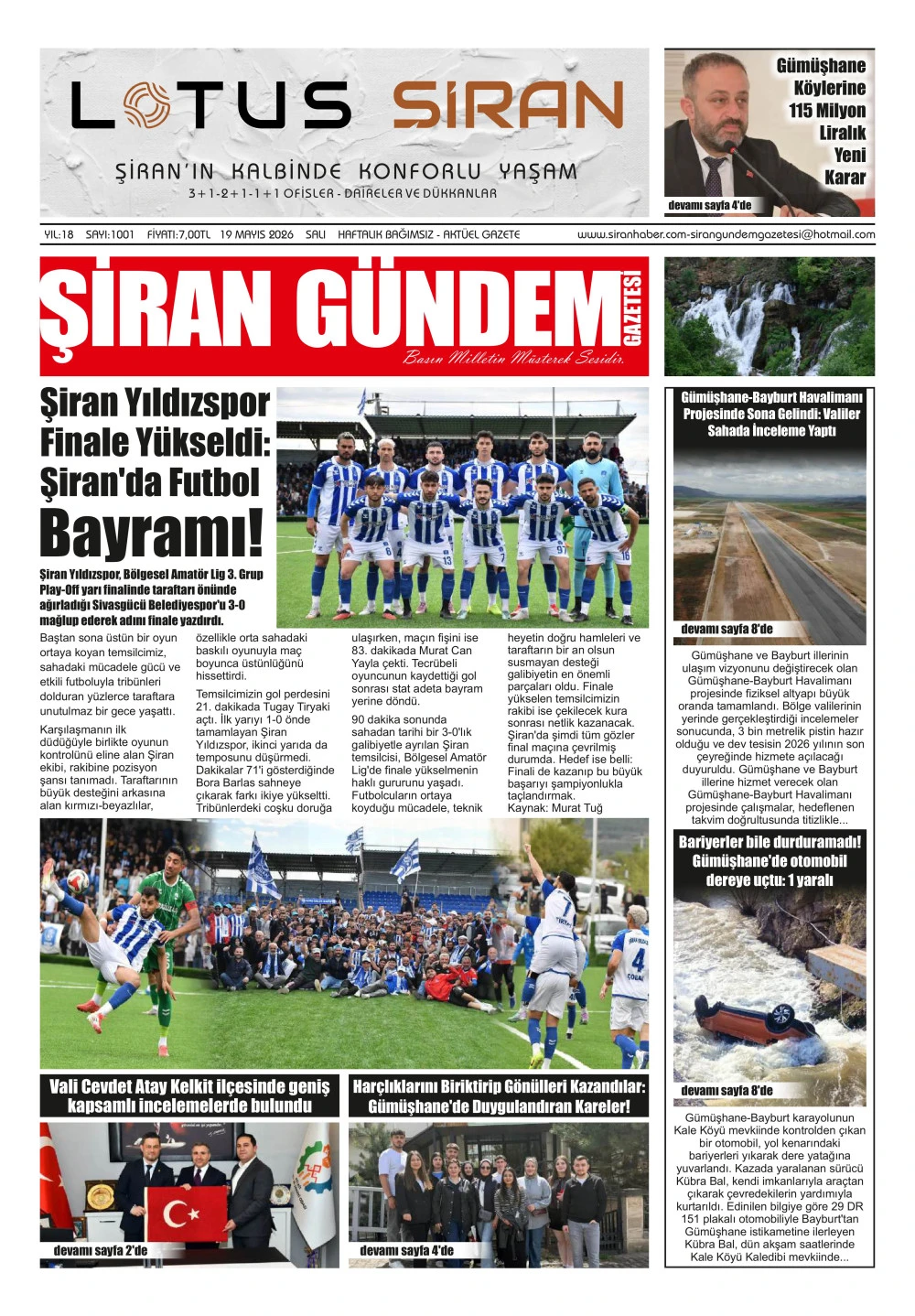 ŞİRAN G&Uuml;NDEM GAZETESİ