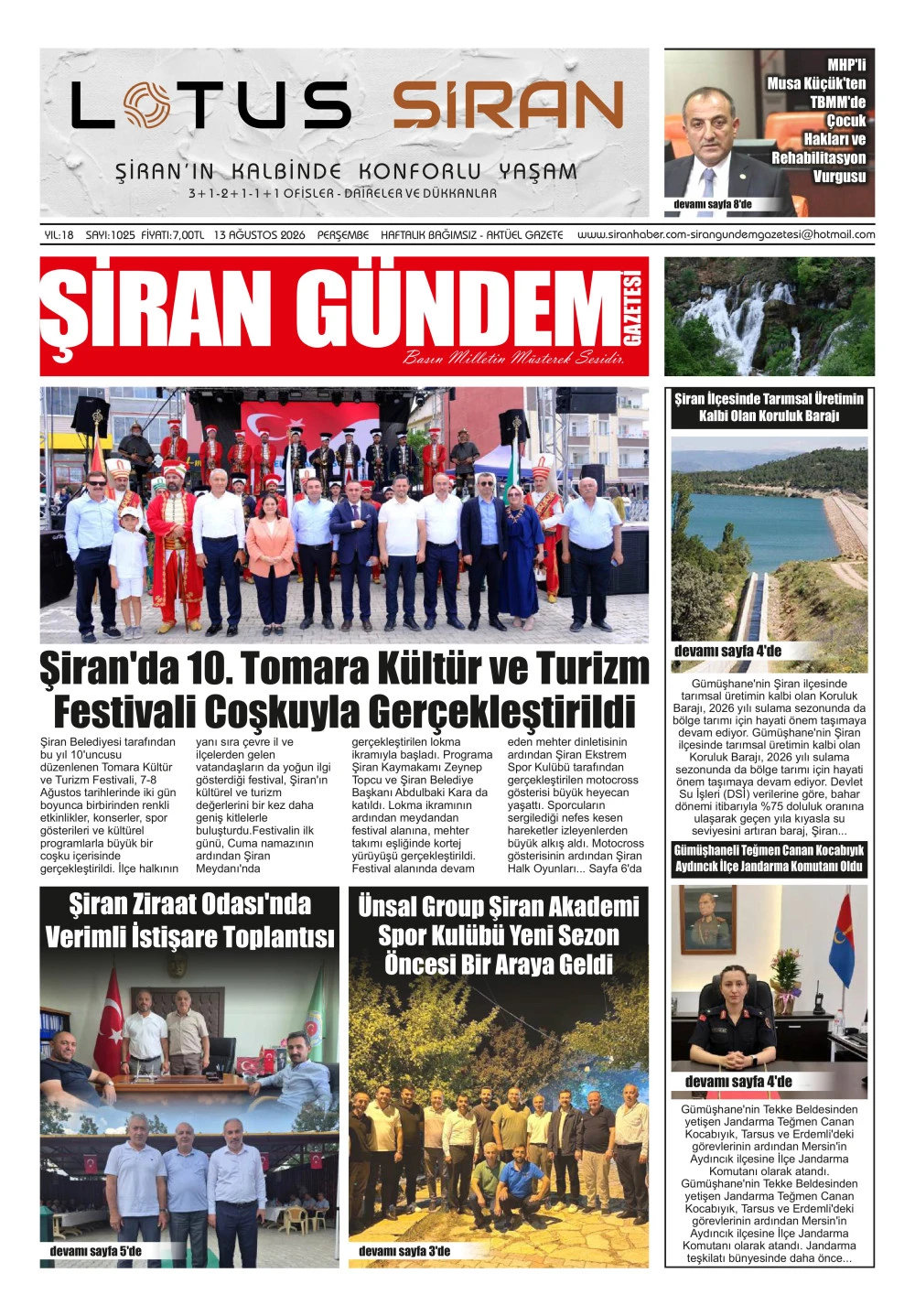 ŞİRAN G&Uuml;NDEM GAZETESİ