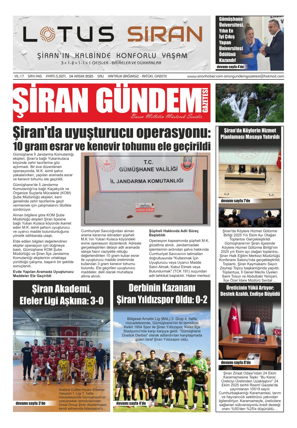 ŞİRAN GÜNDEM GAZETESİ