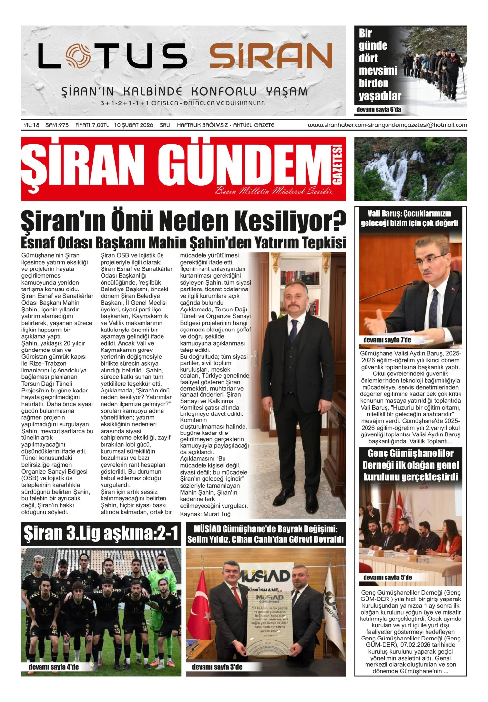 ŞİRAN G&Uuml;NDEM GAZETESİ