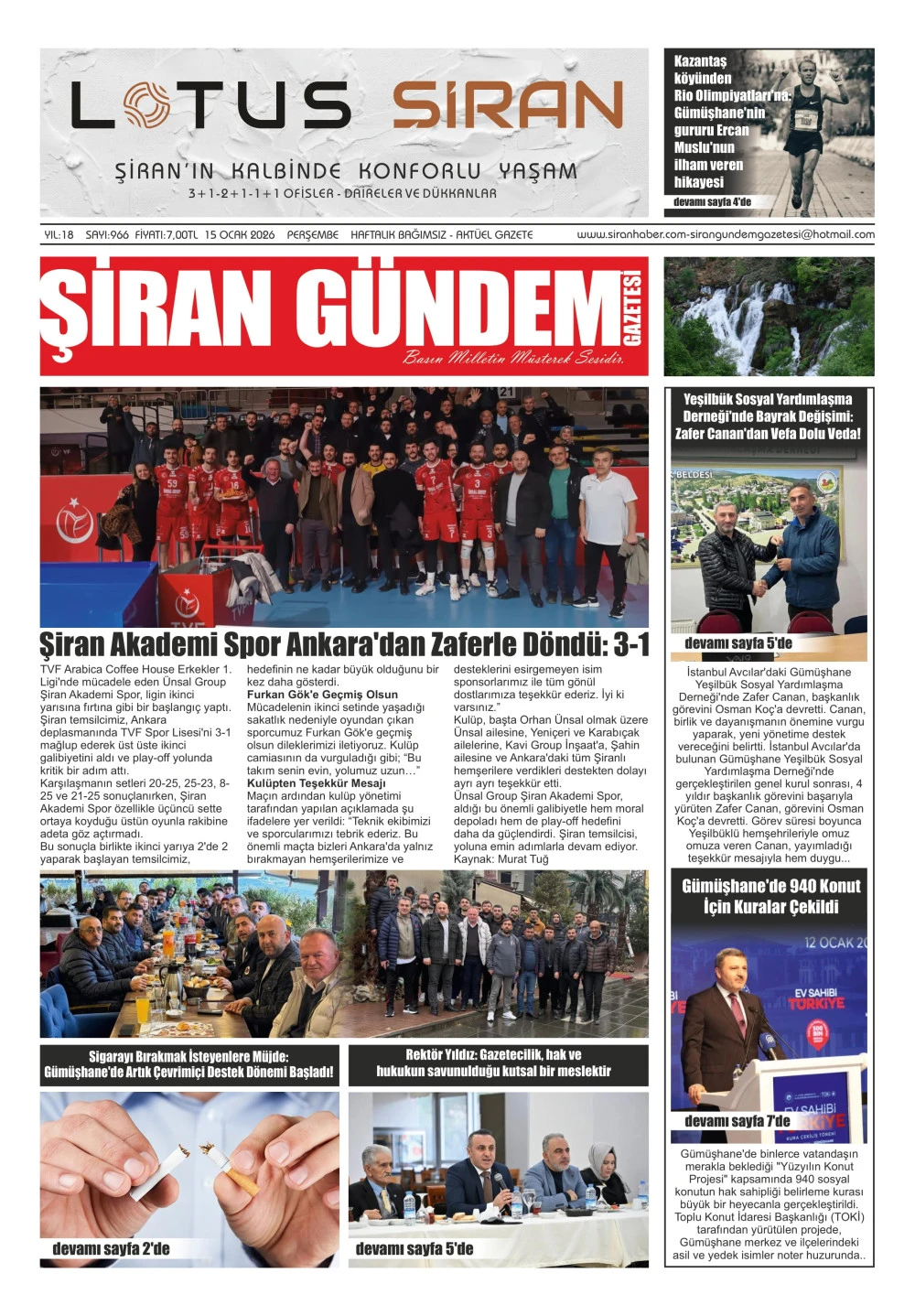 ŞİRAN G&Uuml;NDEM GAZETESİ